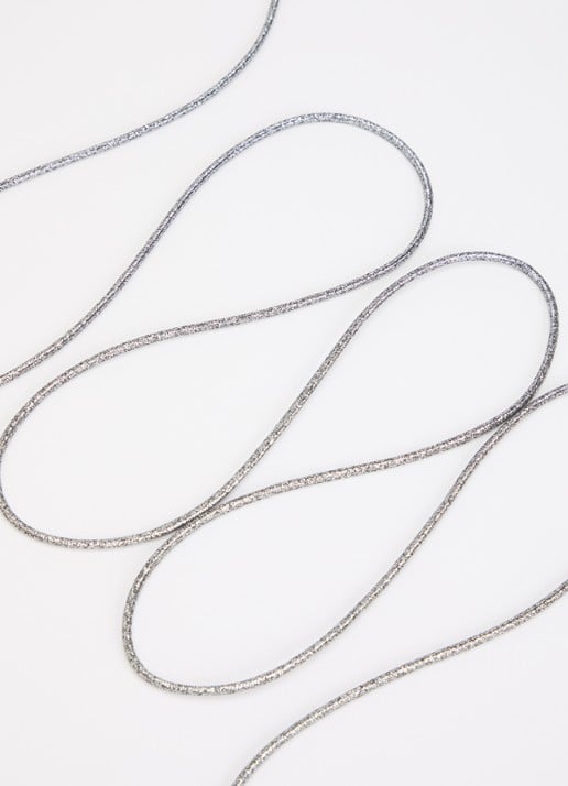 Vivant Gleam glitterkoord 20 meter x 3 mm - voorkant 2 zilver
