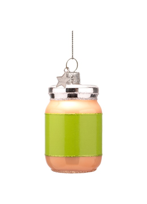 Vondels Appelmoes kersthanger 7,5 cm - achterkant 4 groen