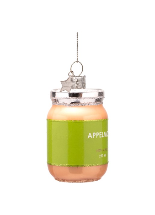 Vondels Appelmoes kersthanger 7,5 cm - detail 3 groen