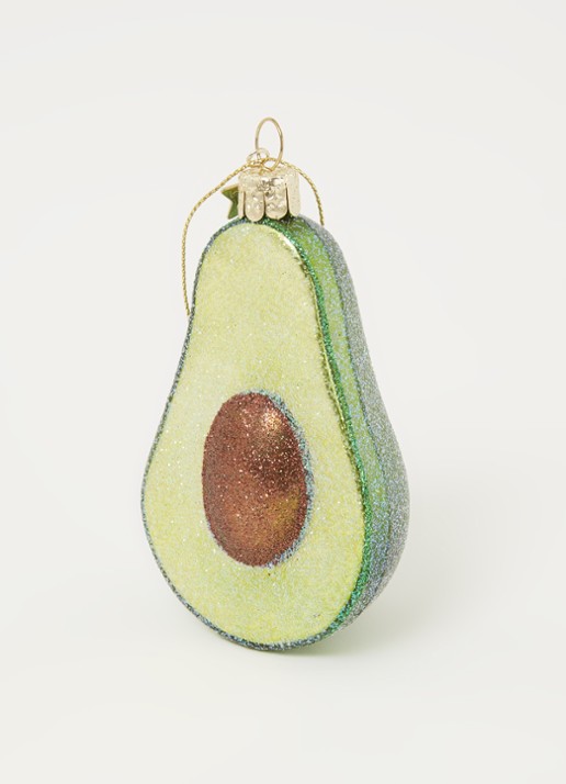 Vondels Avocado kersthanger 9 cm - detail groen