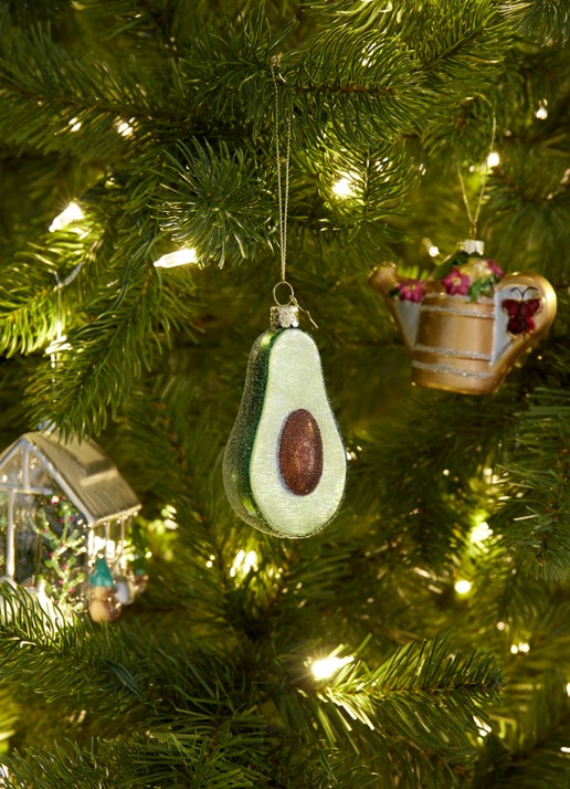 Vondels Avocado kersthanger 9 cm - voorkant 3 groen