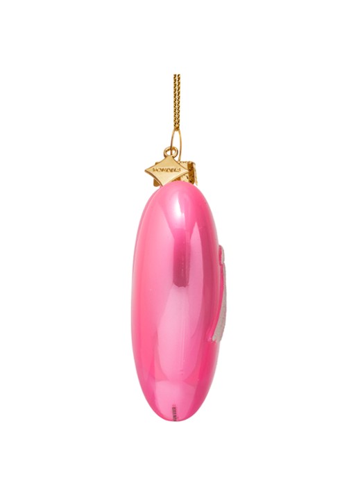 Vondels Barbie Hart Logo kersthanger 7,5 cm - detail roze