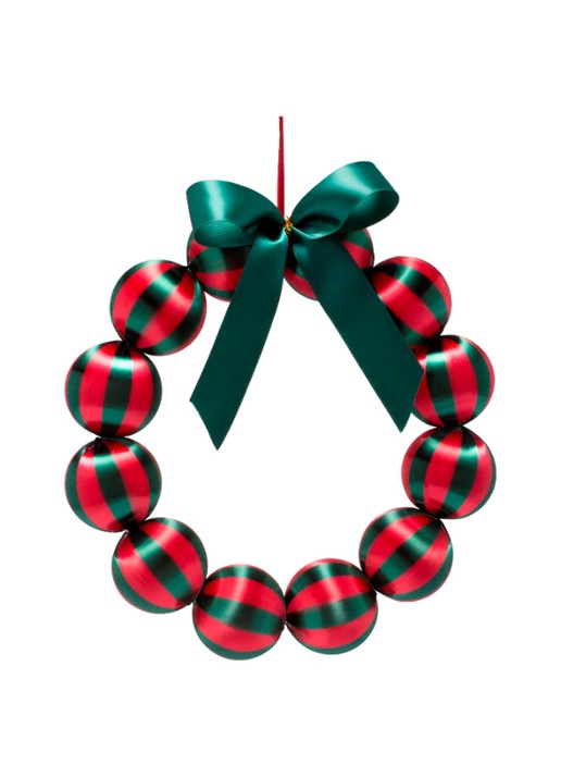 Vondels Bel kerstkrans 35,5 cm - voorkant groen