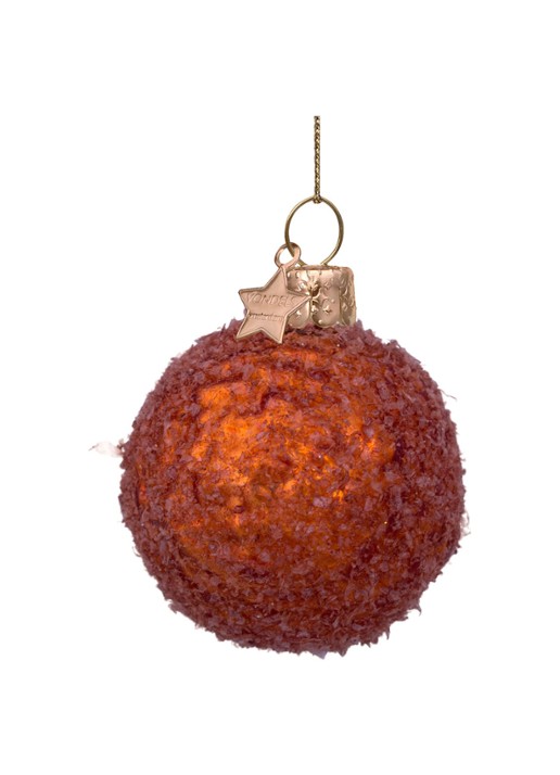 Vondels Bitterbal kersthanger 4 cm - voorkant bruin