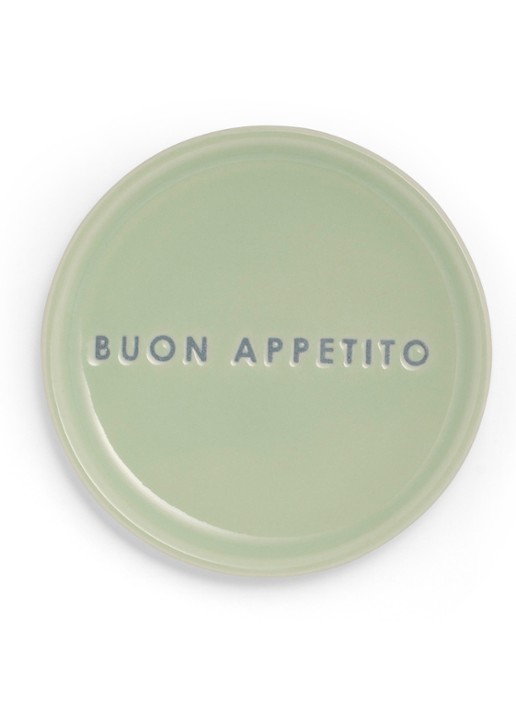 Vondels Buon Appetito gebaksbordje 8,5 cm - voorkant 2 groen