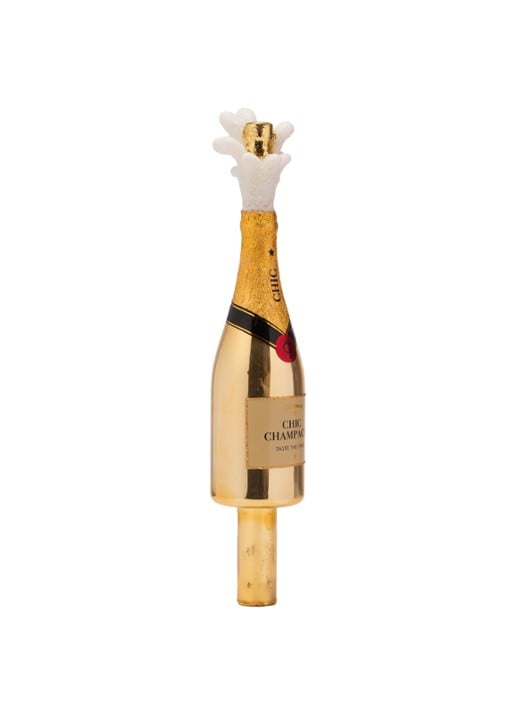 Vondels Champagne Popper Fles piek 15,5 cm - voorkant 5 goud