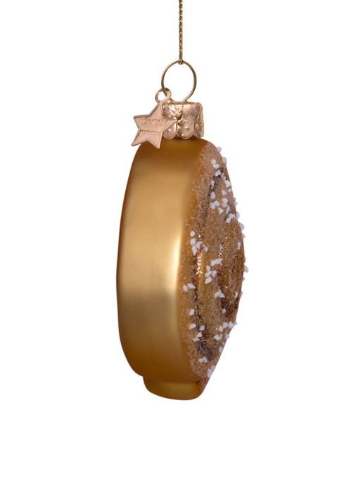 Vondels Cinnamonroll kersthanger 8 cm - detail 2 bruin