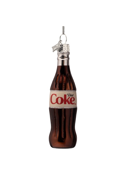 Vondels Coca Cola Diet Coke fles kersthanger 12 cm - achterkant 4 donkerbruin
