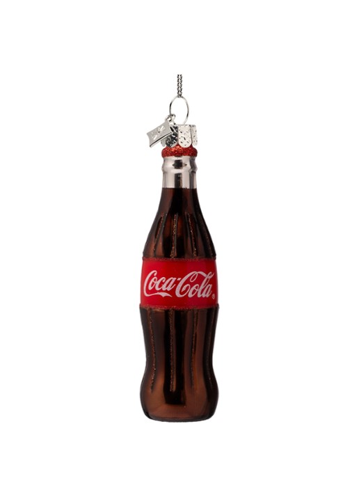 Vondels Coca Cola Fles kersthanger 12 cm - achterkant 4 bruin