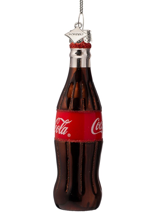 Vondels Coca Cola kersthanger 12 cm - voorkant 2 bruin