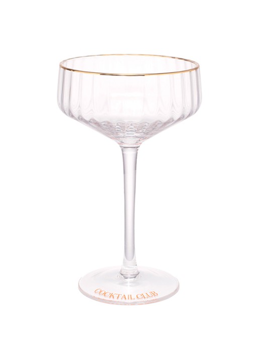 Vondels Cocktail Club cocktailglas - voorkant 2 transparant