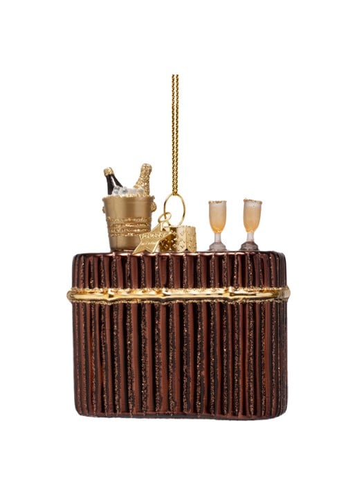 Vondels Cocktailbar kersthanger 8 cm - achterkant 3 bruin