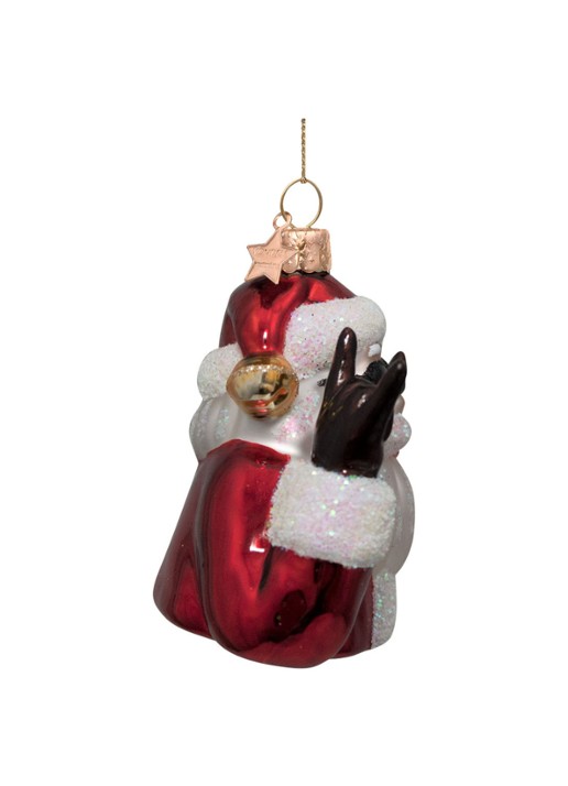 Vondels Coole santa kersthanger 9 cm - detail 3 rood