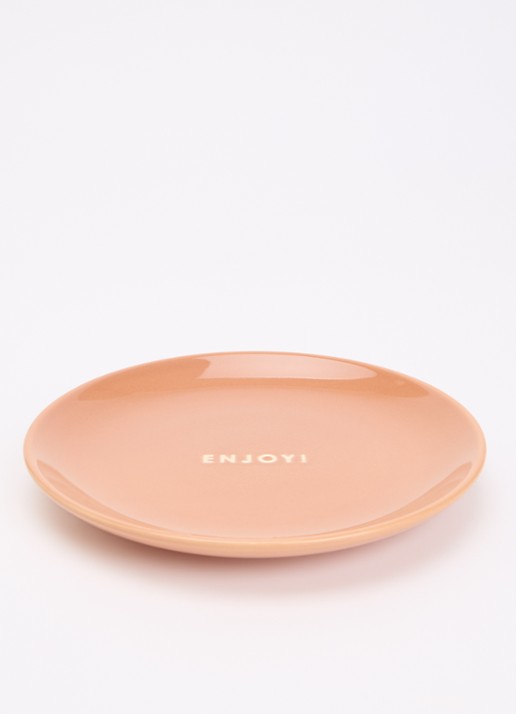 Vondels Enjoy! ontbijtbord 16 cm - voorkant 4 roestbruin