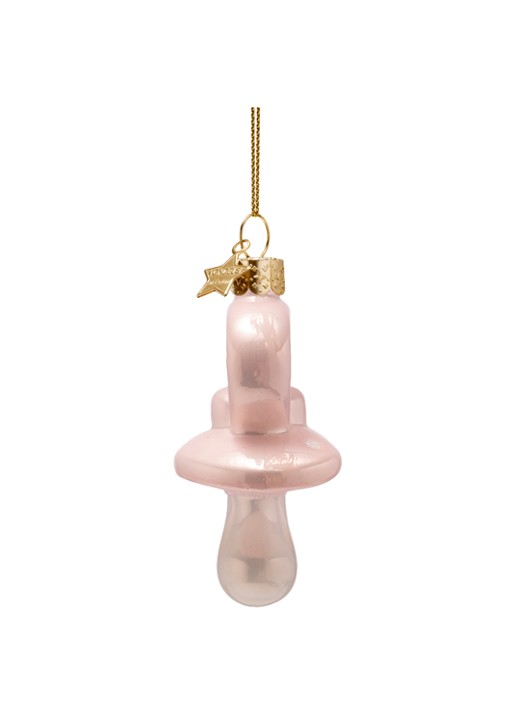 Vondels Fopspeen kersthanger 8 cm - detail 3 roze