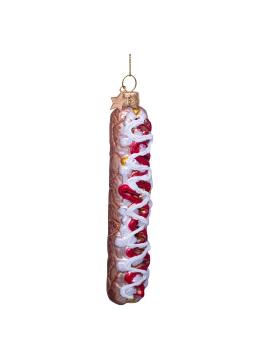 Vondels Frikandel Speciaal kersthanger 10 cm - detail multicolor
