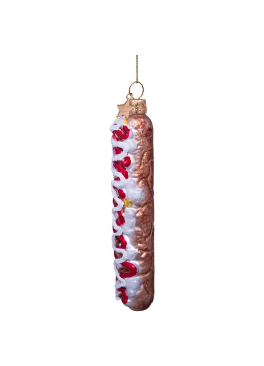 Vondels Frikandel Speciaal kersthanger 10 cm - detail 3 multicolor