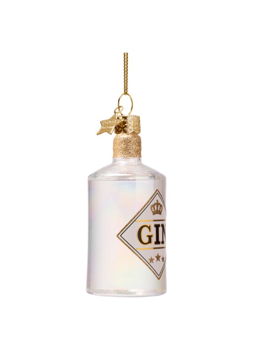 Vondels Gin fles 9,5 cm - voorkant 3 gebroken wit