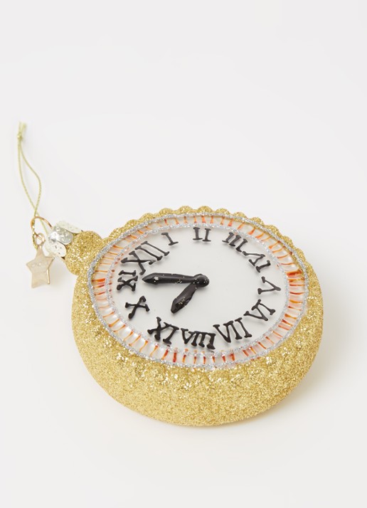 Vondels Gold Watch kersthanger 9 cm - detail goud