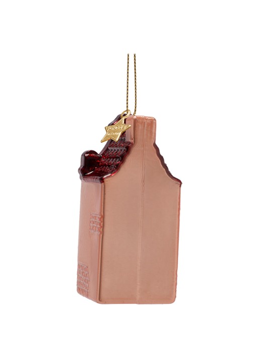 Vondels Grachtenhuisje kersthanger 8,5 cm - achterkant 2 roségoud