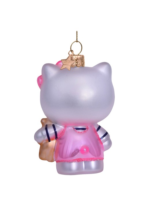 Vondels Hello Kitty met Beer kersthanger 9 cm - achterkant 4 roze