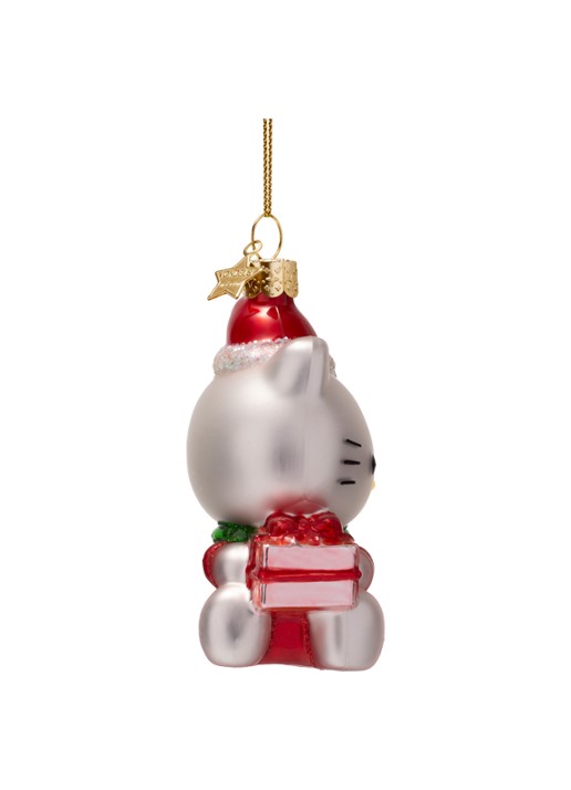 Vondels Hello Kitty met Cadeau kersthanger 9,5 cm - detail 3 rood