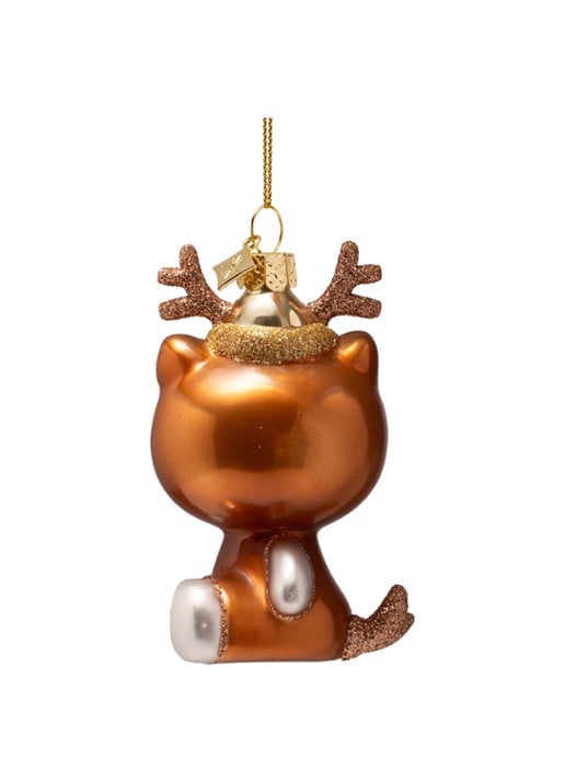 Vondels Hello Kitty Rendier kersthanger 9,5 cm - achterkant 2 brons