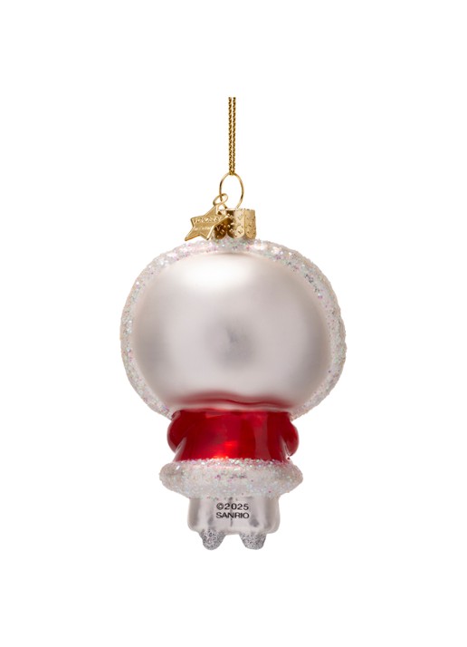Vondels Hello Kitty schaatsen kersthanger 9,5 cm - achterkant rood