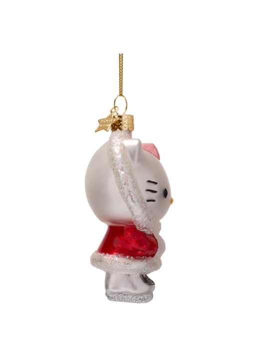 Vondels Hello Kitty schaatsen kersthanger 9,5 cm - detail 2 rood