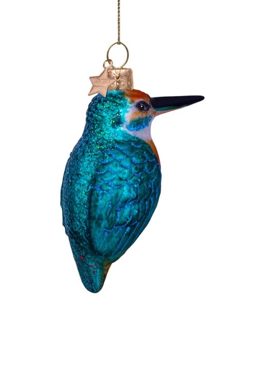 Vondels IJsvogel kersthanger 10 cm