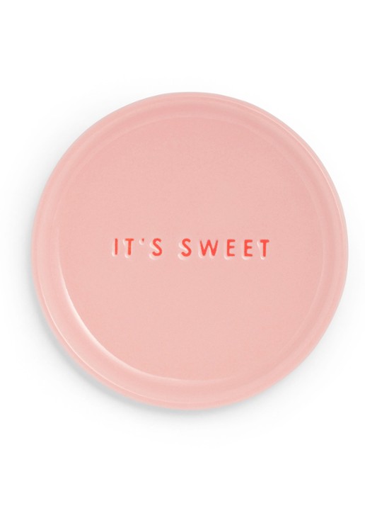 Vondels It's Sweet gebaksbordje 8,5 cm - voorkant 2 roze