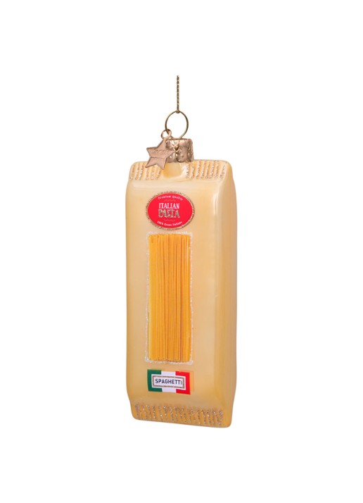 Vondels Italiaanse Spaghetti kersthanger 11 cm - voorkant multicolor