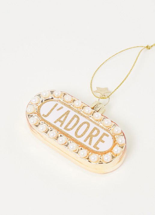 Vondels J'ADORE kersthanger 8,5 cm - detail goud