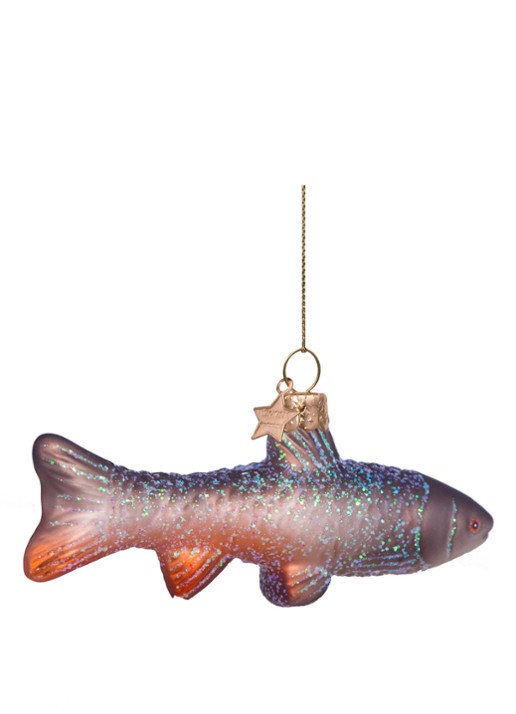 Vondels Karper kersthanger 4,5 cm - detail 4 grijs