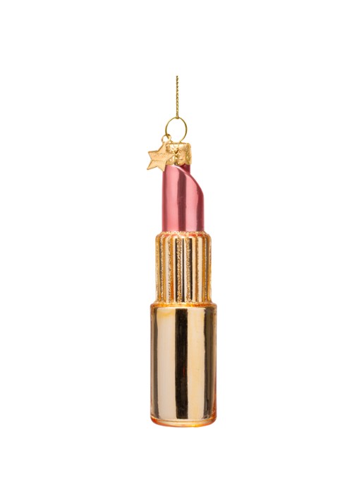 Vondels Lipstick kersthanger 11 cm - detail 3 goud