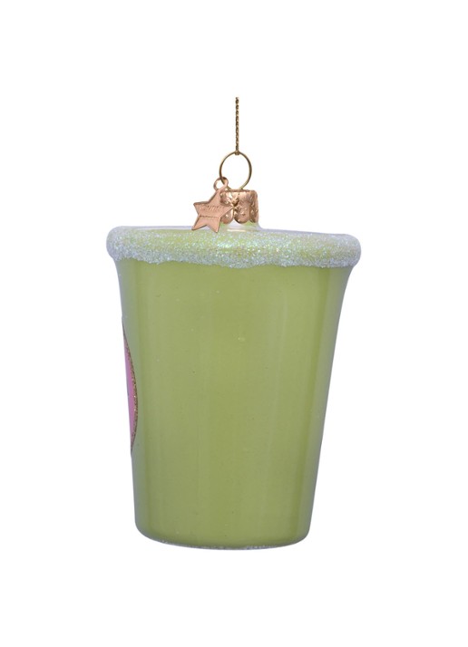 Vondels Matcha Latte kersthanger 8 cm - detail 4 groen
