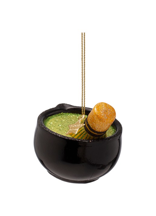 Vondels Matcha Thee Set kersthanger 6 cm - voorkant 3 zwart