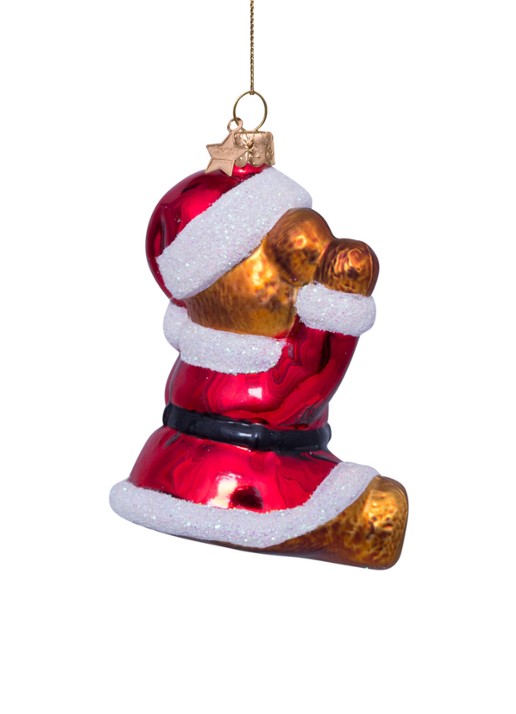 Vondels multi bear w/christmas dress H9.5cm - detail 4 multicolor