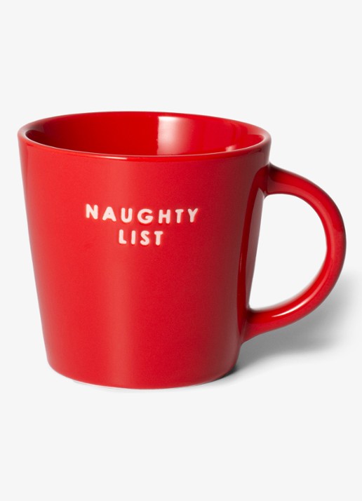 Vondels Naughty List mok 25 cl - voorkant rood