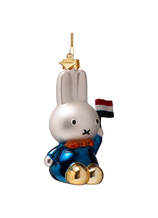 Vondels Nijntje kersthanger 11 cm - voorkant 4 blauw