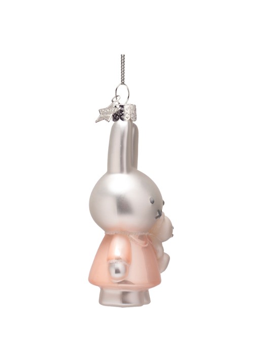 Vondels Nijntje/Miffy met Beer kersthanger 11 cm - detail 4 roze