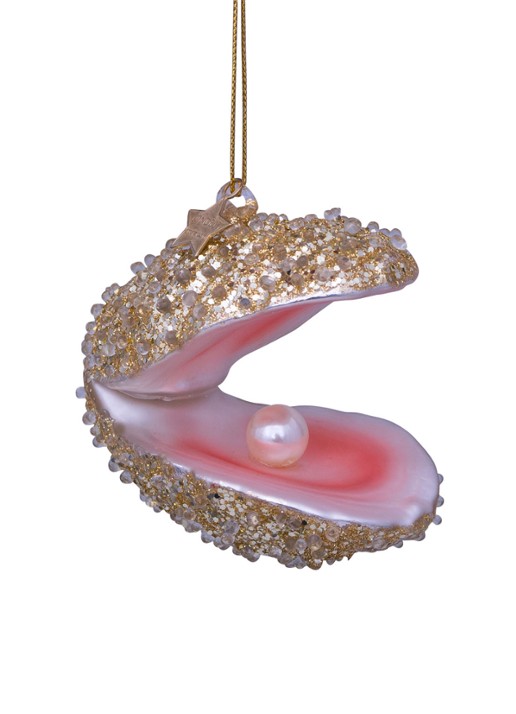 Vondels Oester kersthanger 6,5 cm - detail 5 goud