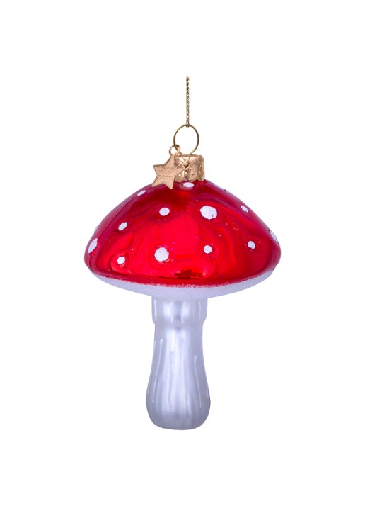 Vondels paddenstoel kersthanger 8,5cm