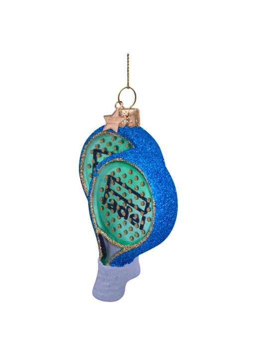 Vondels Padel Racket kersthanger 9,5 cm - detail 4 multicolor