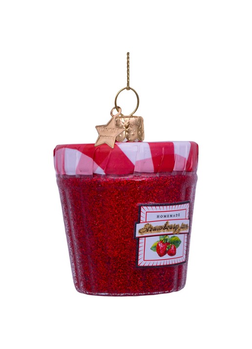Vondels Pot Aardbei Jam kesthanger 7 cm - detail 6 rood