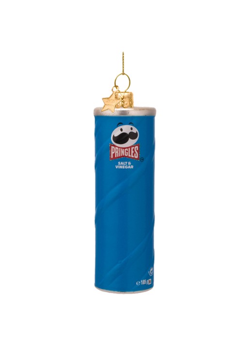 Vondels Pringles Salt & Vinegar kersthanger 11 cm - achterkant blauw