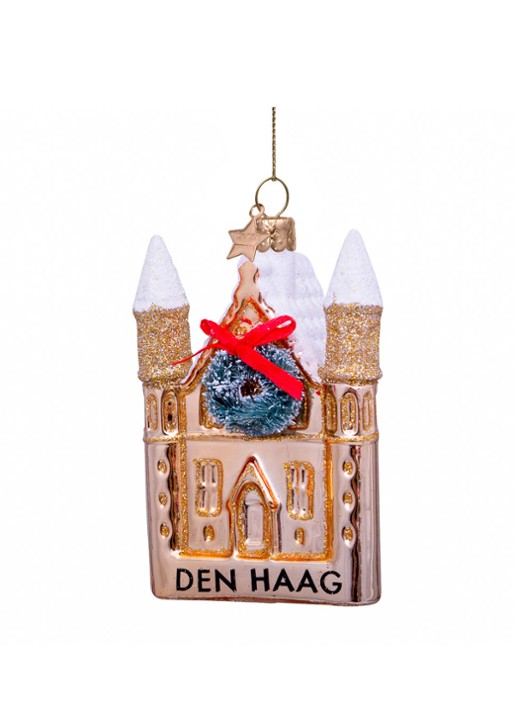 Vondels Ridderzaal Den Haag kersthanger 10 cm - detail goud