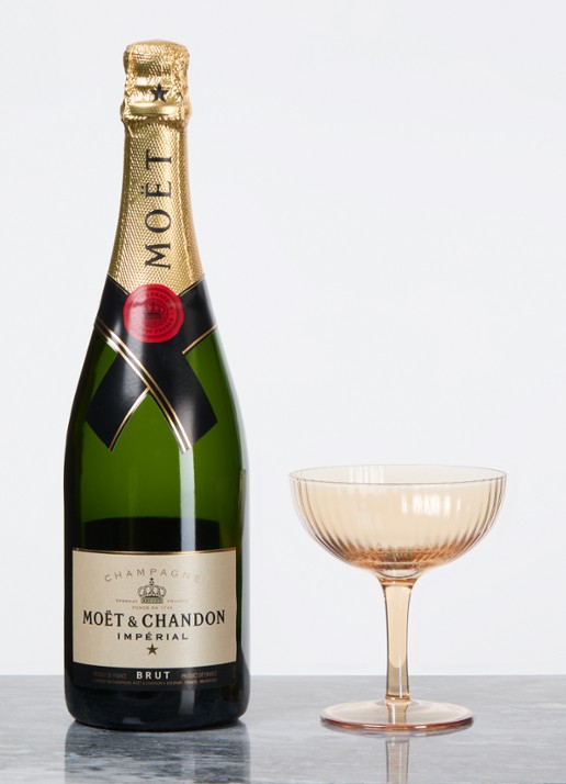 Vondels Ripple Luster champagne glas 15 cl set van 2 - voorkant 3 oranje