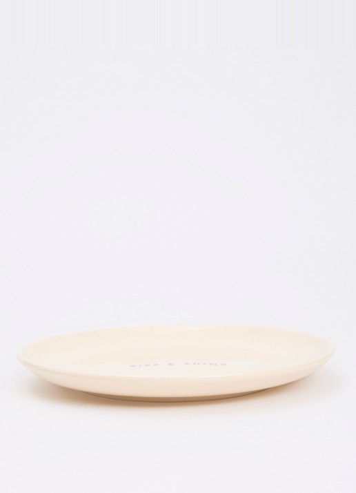 Vondels Rise & Shine ontbijtbord 22 cm - voorkant 2 beige