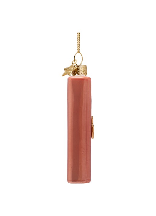 Vondels Roddel Dagboek kersthanger 8,5 cm - detail oudroze